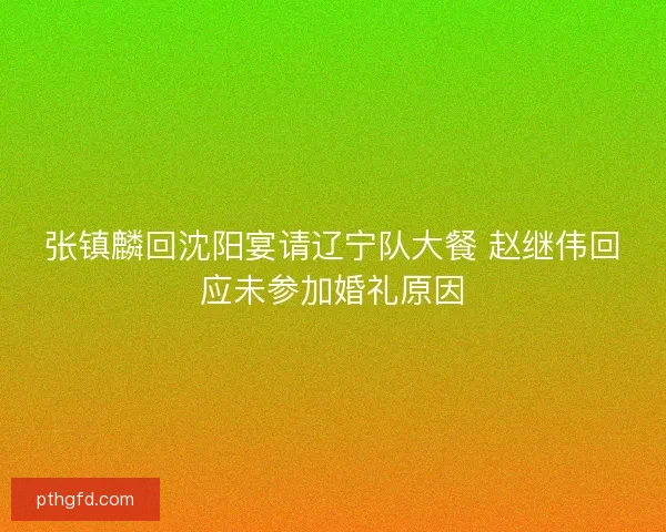 张镇麟回沈阳宴请辽宁队大餐 赵继伟回应未参加婚礼原因