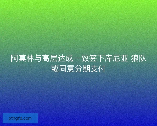 阿莫林与高层达成一致签下库尼亚 狼队或同意分期支付